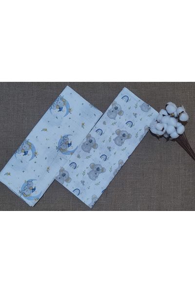 Alpıno Newborn Muslin Blanket & Blanket - 100% Cotton, 85cm X 85cm, 2 Pieces