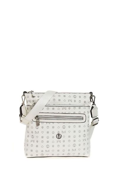 Bilik Deri Geantă Crossbody Damă Monogram White Mtş 269-mn