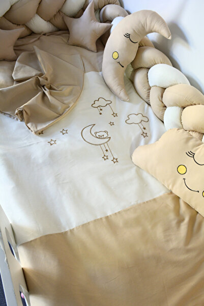 Kista Baby Montessori Bebek Uyku Seti Örgü Yan Korumalı Uyku Seti 90x190 100x...