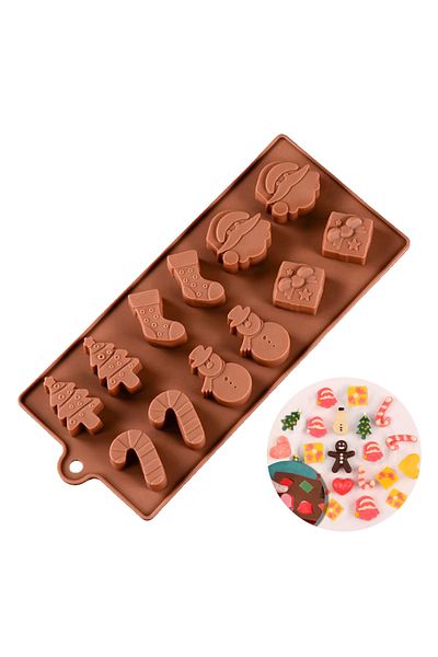 Getshopmini New Year's Chocolate Figures Silicone Mold - Gt1292