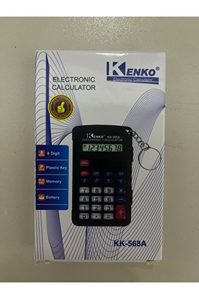 abnturk Mini kapaklı anahtarlıklı cep için hesap makinesi / hesap makinası