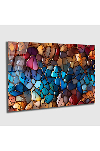 bestdecor Tilki Vitray tema Cam Tablo - Dekoratif Cam Tablo,  Duvar Dekoru Hediyelik Büyük Tablo