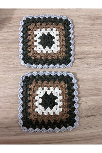 Teknotik 2-Piece Natural Hand-Knitted - Square Teapot and Trivets