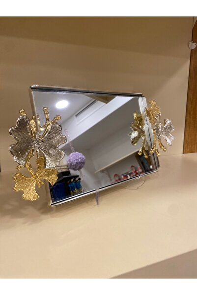 PLUS HOME TEPSİ KELEBEK MODEL KÜÇÜKBOY 27X18 CM GÜMÜŞ