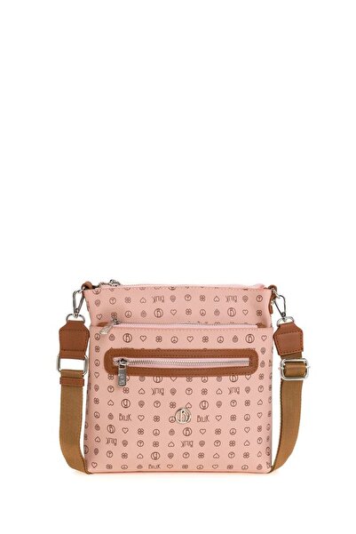 Bilik Deri Монограма Рожево-коричнева жіноча сумка через плече MTŞ 269-MN