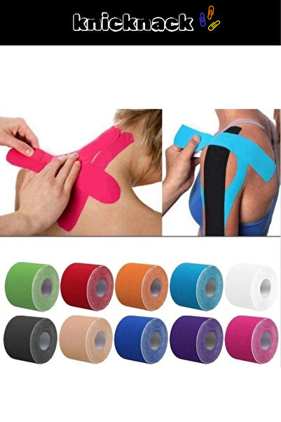 Genel Markalar Büyük Boy Kas Eklem Bel Bacak Kol Boyun Sırt Omuz Karın Kalça Isı Bandı Mavi 5cm x 5m 1 Adet