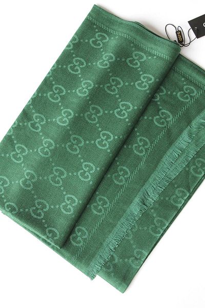 Webinay Home Şal de mătase importat negru caşmir pe două feţe G Pattern 200x75 cm
