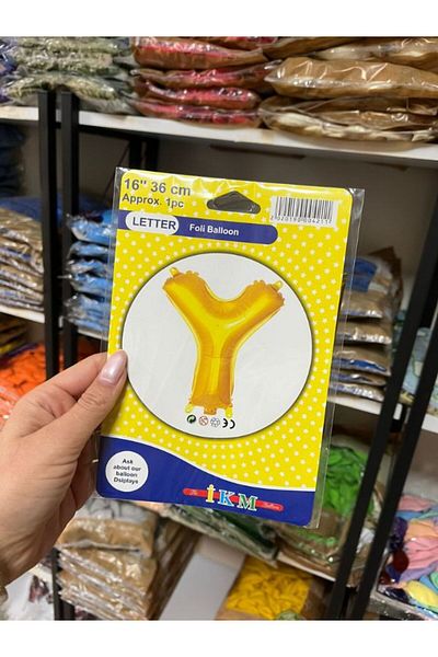 BALON HOME Gold Colored 16" (36 cm) Letter Foil Balloons Types