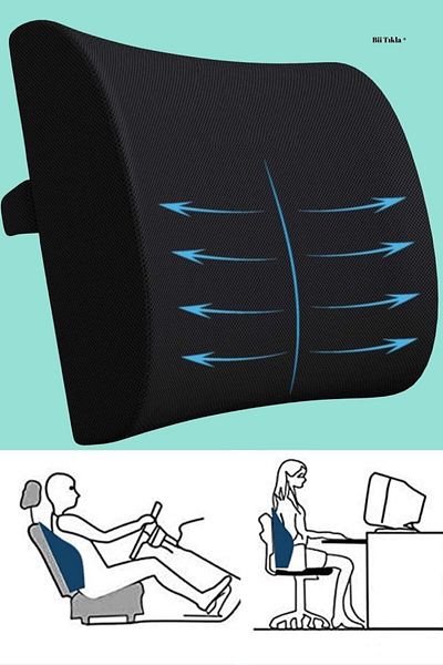 Viscomina Υποστήριξη πλάτης Auto Vehicle Cushion Chair Cushion Pu Sponge Μαξιλάρι μέσης Ορθοπεδικό προϊόν