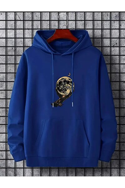 caddekombin Φούτερ με ράστερ με 2 κλωστές με κουκούλα World Pattern