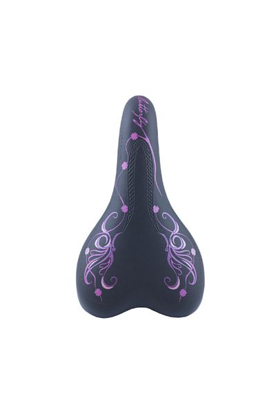 Cin Ddk Butterfly Bike Saddle - Smoked/Pink, 24/26 Inch Seat Compatible