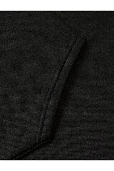 caddekombin World Patterned Hooded Pocketed Legend Pattern 2 Thread Ribbed Sweatshirt