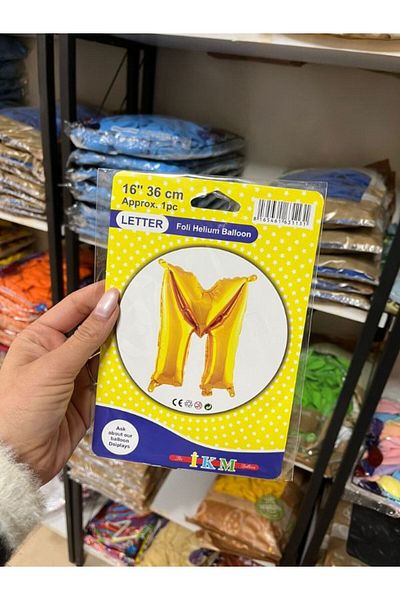 BALON HOME Gold Colored 16" (36 cm) Letter Foil Balloons Types