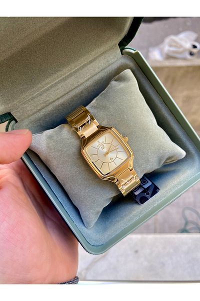 Reward Steel Gold Color Waterproof Square Luxury Women's Wrist Watch