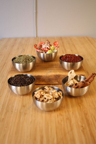 Mutsan Stainless Steel Set of 6 Snack Bowls (8.5 Cm)