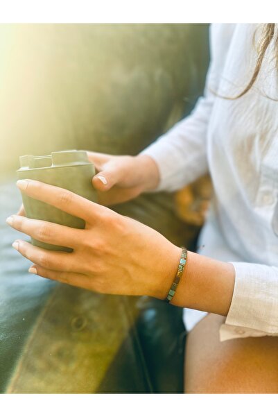 Natuur Collection Kırçıllı Turkuaz Haki Bakır Kahve El Yapımı Bileklik Miyuki...