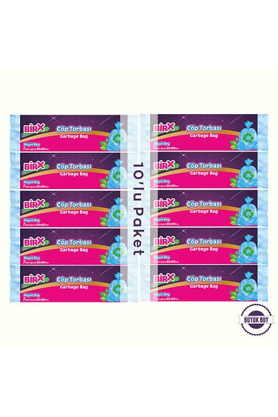 BIRX Garbage Bag Large Size 65X80 7 Pack 10 Roll Garbage Bags 70 Pieces