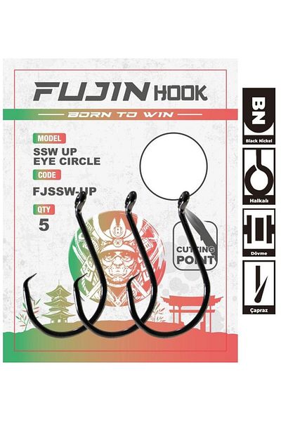 Fujin Ssw Up Eye Circle Perforated Lure Hook