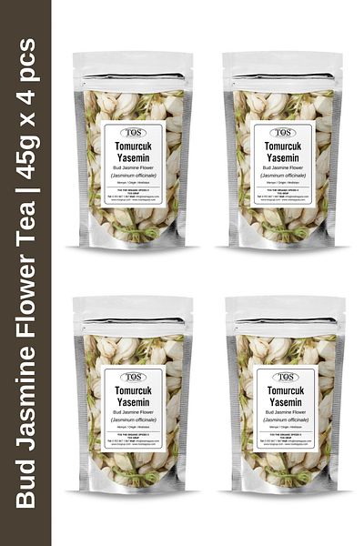 TOS The Organic Spices Bud Jasmine Flower Tea 45 Gr X 4 Pieces |   Bud Jasmine Flower Tea |   Jasminum Officinale