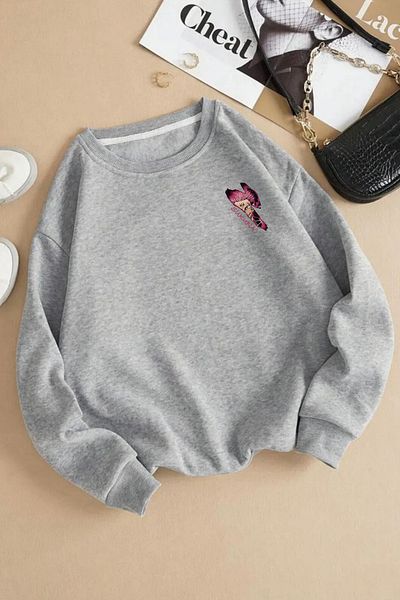 Massgai Jujutsu Kaisen Yuji Itadori Sakuna Printed Oversize суитшърт - суичър с кръгло деколте