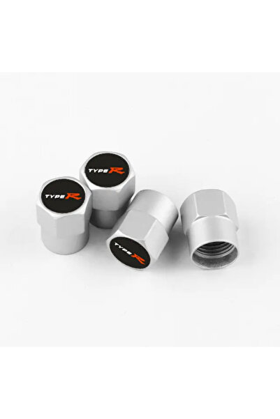 İKTUNING HONDA TYPER LOGOLU 4 ADET ALÜMİNYUM SİBOP KAPAK (GÜMÜŞ)