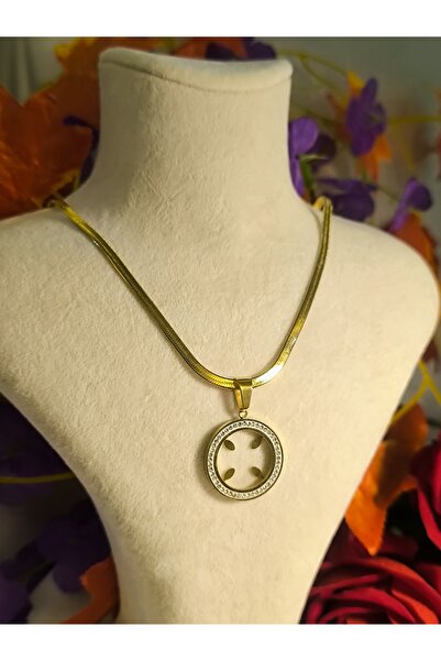 Rain Cloud İtalyan Zincir Model Çeyrek Altın Uyumlu Kolye