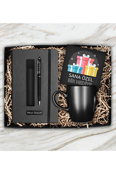 Apollon Gift Shop Kişiye Özel Defter & Kişiye Özel Deri Kılıf Touch Pen Kalem...