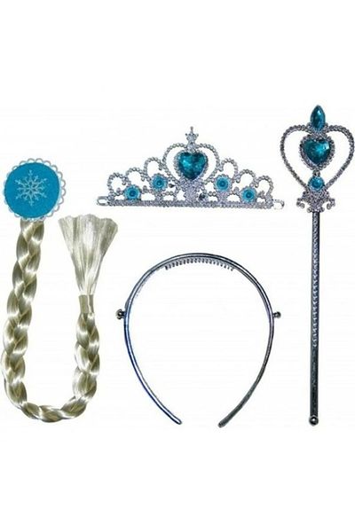 Kudi Elsa Crown False Hair Set Elsa Set