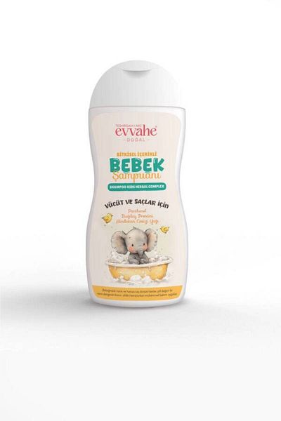EVVAHE DOĞAL Baby Shampoo with Herbal Content (190 ml)