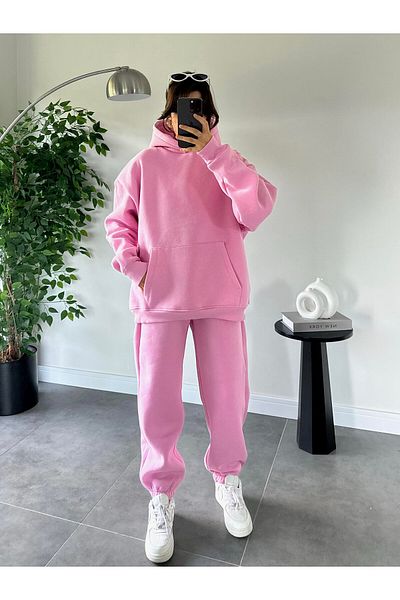 ASEDE Soft Textured 3 Thread Raised Elastic Tracksuit Set