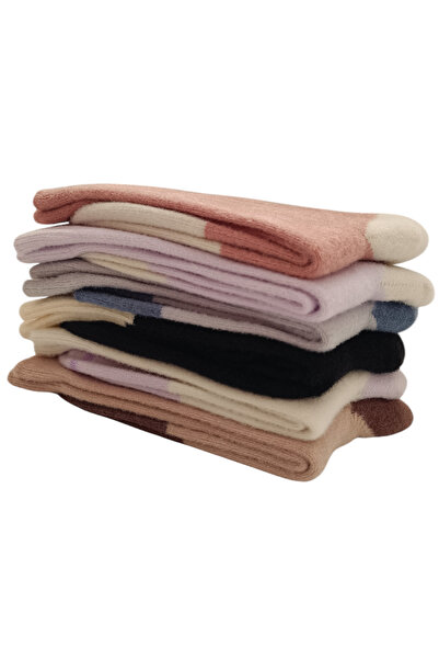 stellare 6 чифта зимни дамски чорапи за сън с цветна вълна - меки на допир