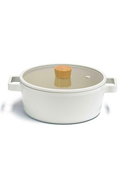 NEOFLAM Fika Aluminum Casting 22 cm Beige Pot