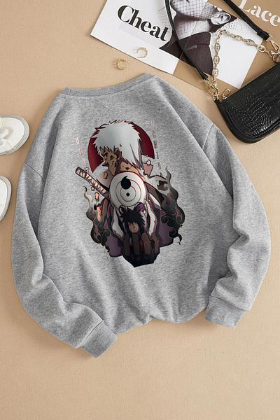 Massgai Φούτερ Naruto Anime Printed Unisex Oversize - Crew Neck Hoodie