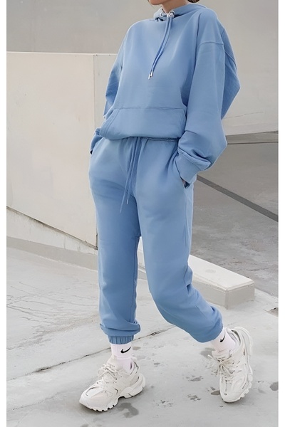 CDA Απλό γυναικείο Ice Blue Bottom Top αθλητικό σετ φόρμας