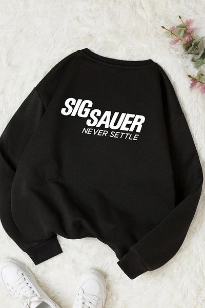 Massgai Φούτερ με στάμπα Sig Sauer Unisex Oversize - Crew Neck Hoodie