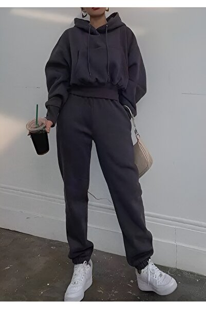 CDA Απλό γυναικείο σετ φόρμας Anthracite Bottom Top Cool&Sport Sport