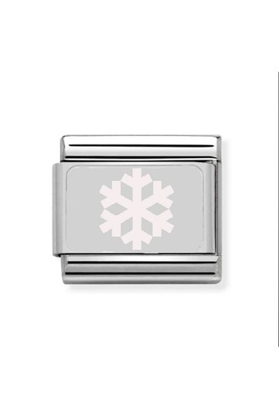 Feride Italian Bracelet Snow Charm Nomi Steel 1 cm 9 mm Please See the Picture for Description Fmaccesories