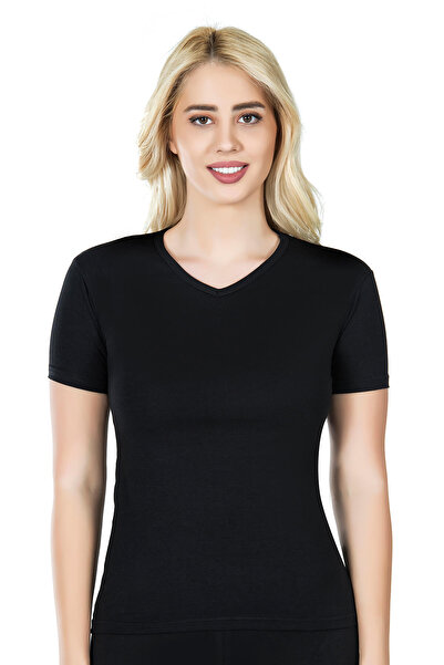 Derya Kurşun Жіноча футболка з V-подібним вирізом і короткими рукавами 227