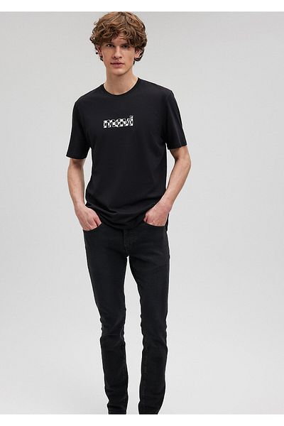 Mavi Λογότυπο Μαύρο T-Shirt κανονική εφαρμογή / κανονική κοπή 0611323-900