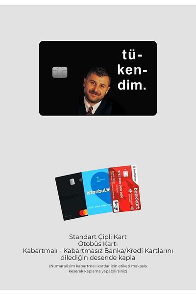HEDİYENE BAK Αυτοκόλλητο με επικάλυψη πιστωτικής κάρτας I'm Out of Stock Papara Tosla