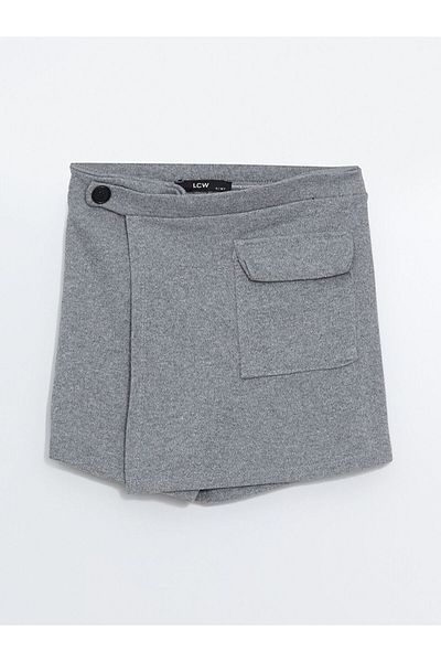 LC Waikiki Girl's Shorts Skirt with Elastic Waist