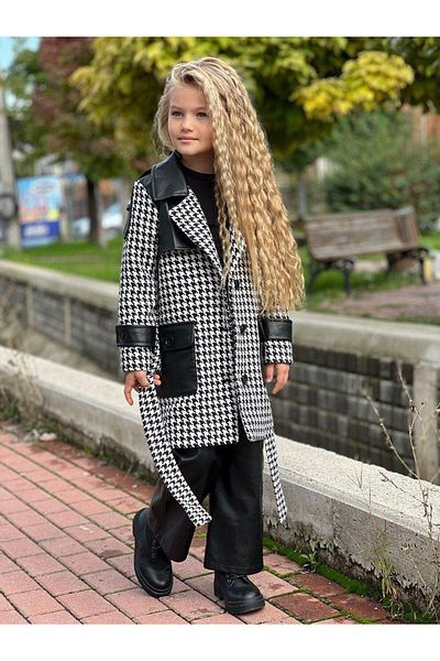 KOKOŞ BEBEK Lined Coat with Leather Pants and Long Sleeve Badisi Included |   Between 3/6 Years