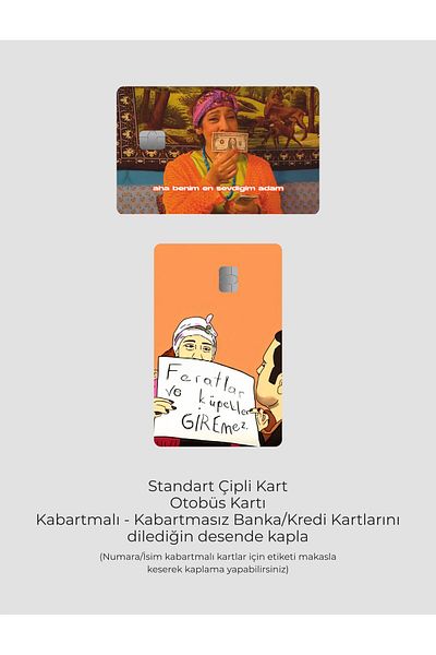 HEDİYENE BAK Συμβατό με 2 τεμάχια Pink - Papara Tosla Card Skin Sticker για πιστωτική κάρτα