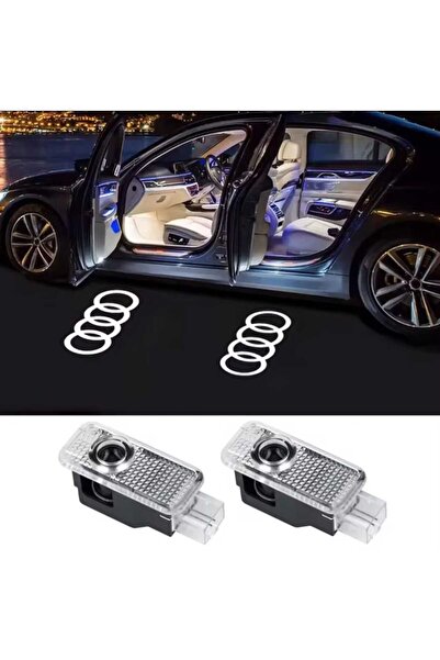 Store Audi Uyumlu Kapı Altı Lazer Led Logo Karşılama Işığı Hologram Anahtarlık