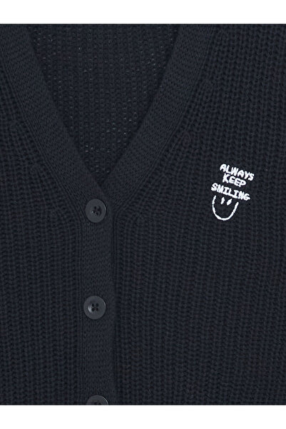 LC Waikiki Lcw V Yaka Kız Çocuk Triko Hırka