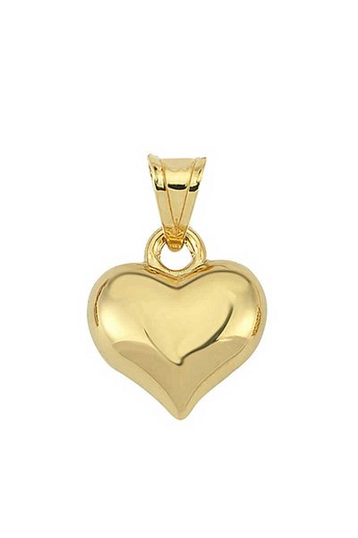 Skygo Gold Heart Patterned Silver 3D Women's Necklace