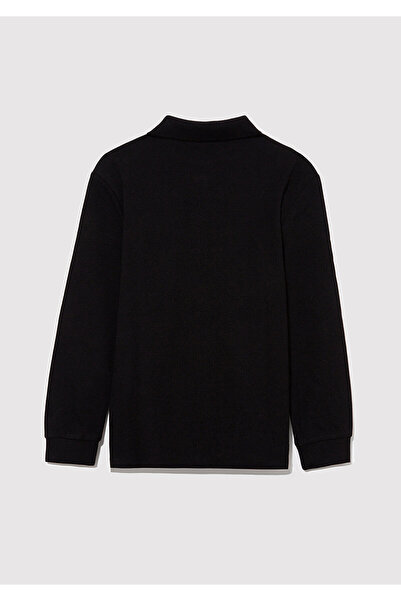 Mavi Černé polo tričko s dlouhým rukávem Volný střih / Volný uvolněný střih 6610215 -900