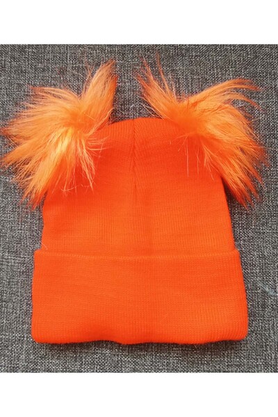 MYZİ STORE Baby Kids Unisex Pompom Knitwear Beanie