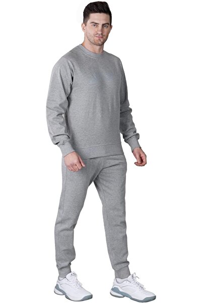 Nivia Anthra 3.0 Sweatshirt for Mens (Large, Light Grey)