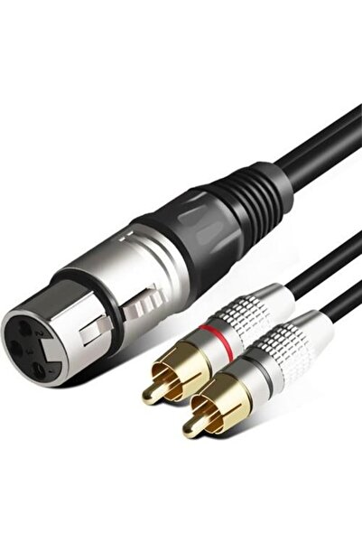 YKA Xlr Dişi 2 Rca Erkek Kablo 3 metre